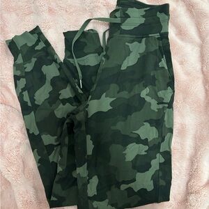 lululemon athletica Green Camo Track Pants